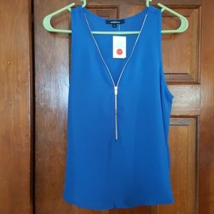 Ambiance blue tank top small
